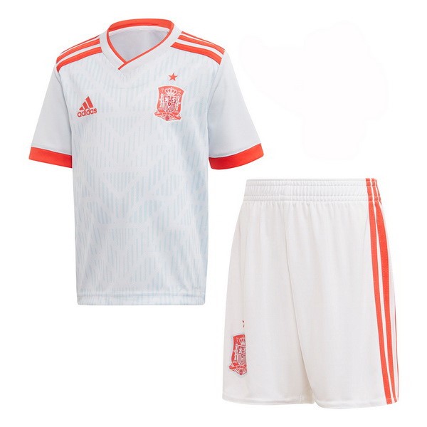 Camiseta España 2ª Niño 2018 Blanco